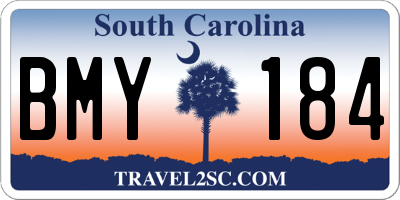 SC license plate BMY184