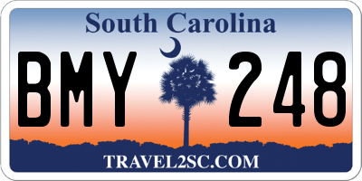 SC license plate BMY248