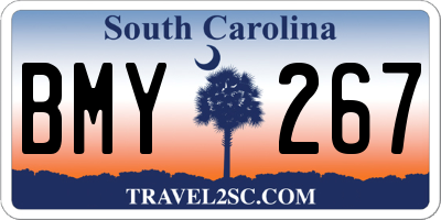 SC license plate BMY267