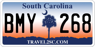 SC license plate BMY268