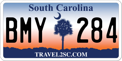SC license plate BMY284