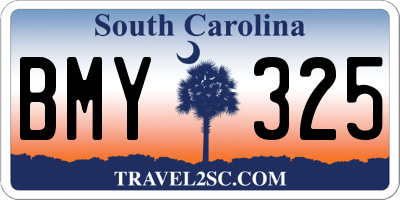 SC license plate BMY325