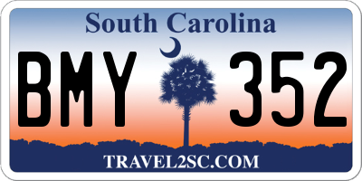 SC license plate BMY352