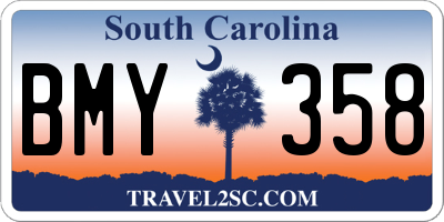 SC license plate BMY358