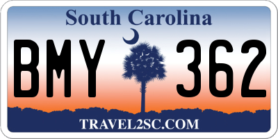 SC license plate BMY362