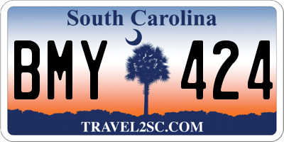 SC license plate BMY424