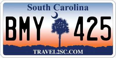 SC license plate BMY425