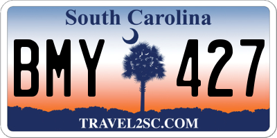 SC license plate BMY427