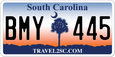 SC license plate BMY445
