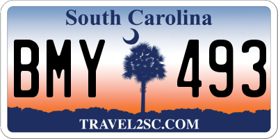 SC license plate BMY493