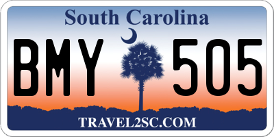 SC license plate BMY505