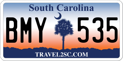 SC license plate BMY535