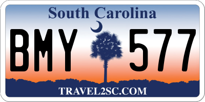 SC license plate BMY577