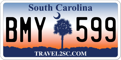 SC license plate BMY599