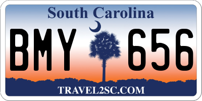 SC license plate BMY656