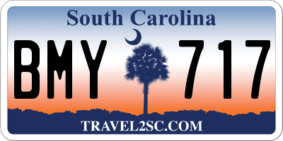 SC license plate BMY717