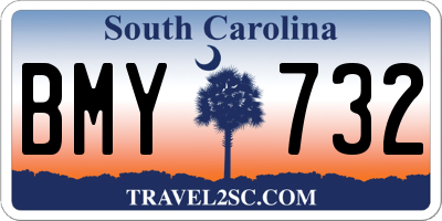 SC license plate BMY732