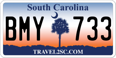SC license plate BMY733