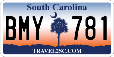 SC license plate BMY781