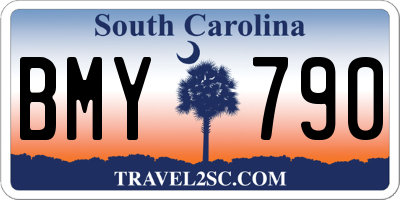 SC license plate BMY790