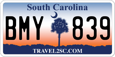 SC license plate BMY839