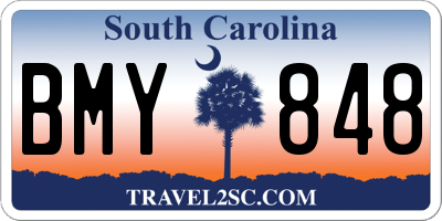 SC license plate BMY848