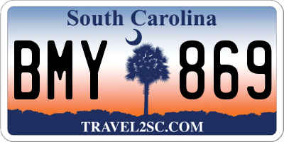 SC license plate BMY869