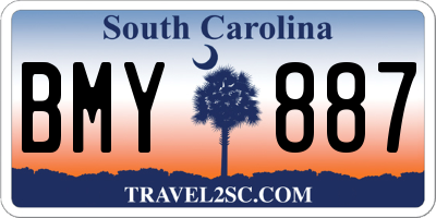 SC license plate BMY887