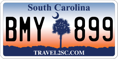 SC license plate BMY899