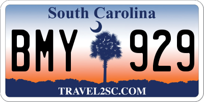 SC license plate BMY929