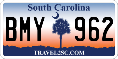 SC license plate BMY962