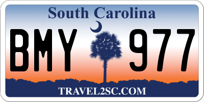 SC license plate BMY977