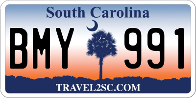 SC license plate BMY991