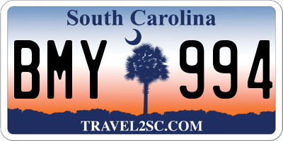 SC license plate BMY994