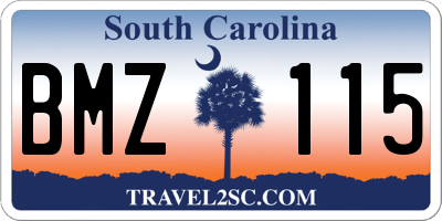 SC license plate BMZ115