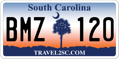 SC license plate BMZ120