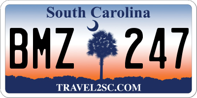 SC license plate BMZ247
