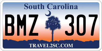 SC license plate BMZ307