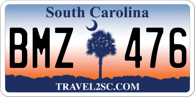 SC license plate BMZ476