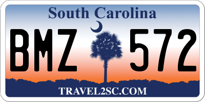 SC license plate BMZ572