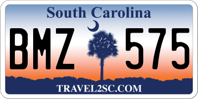 SC license plate BMZ575