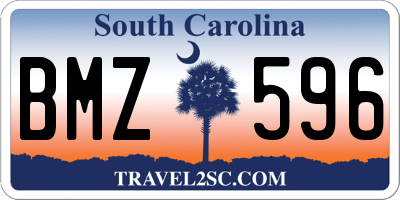 SC license plate BMZ596