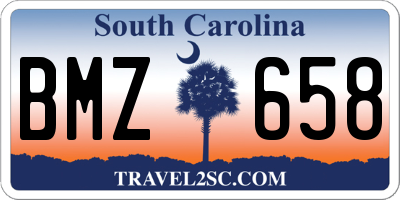 SC license plate BMZ658