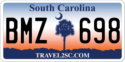 SC license plate BMZ698