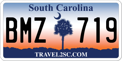 SC license plate BMZ719