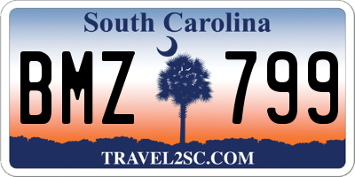 SC license plate BMZ799
