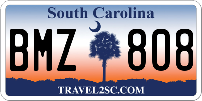 SC license plate BMZ808