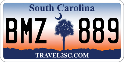 SC license plate BMZ889