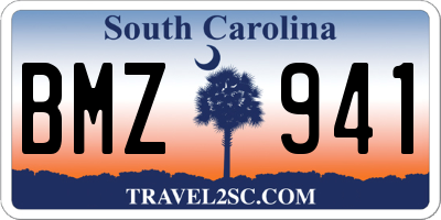 SC license plate BMZ941