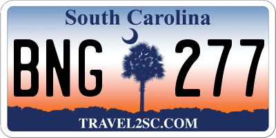 SC license plate BNG277